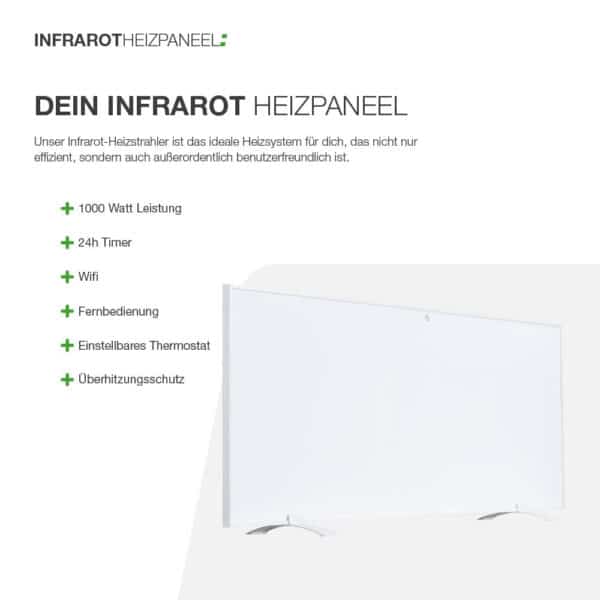 Infrarot Heizpaneel mit Wifi (1000 Watt) – Bild 4