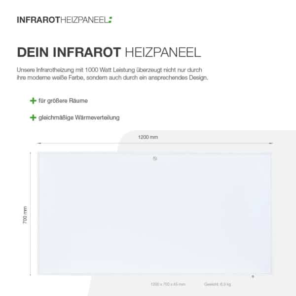 Infrarot Heizpaneel mit Wifi (1000 Watt) – Bild 5