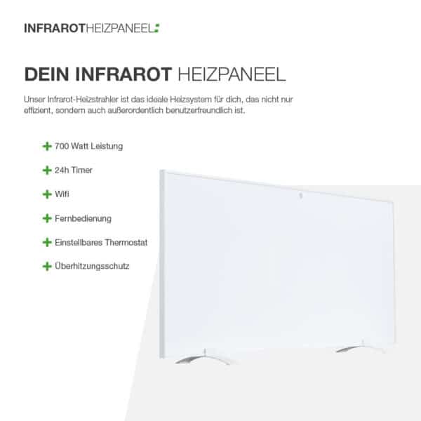 Infrarot Heizpaneel mit Wifi (700 Watt) – Bild 4