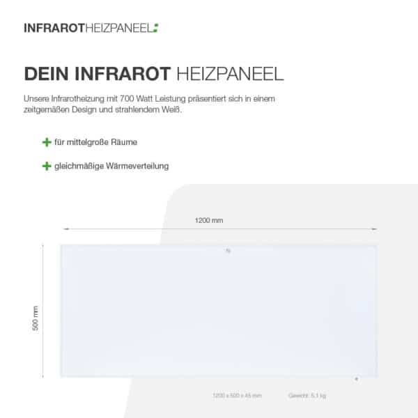 Infrarot Heizpaneel mit Wifi (700 Watt) – Bild 5