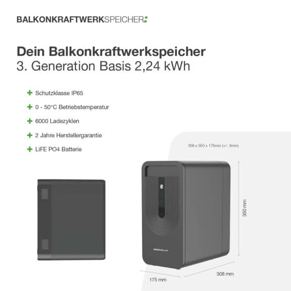 Balkonkraftwerkspeicher 3. Generation Basis 2,24 kWh – Bild 4