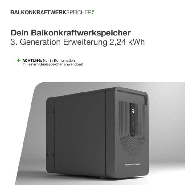 Balkonkraftwerkspeicher 3. Generation Erweiterung 2,24 kWh – Bild 4