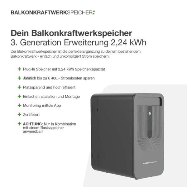 Balkonkraftwerkspeicher 3. Generation Basis und Erweiterung 4,48 kWh – Bild 6