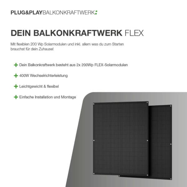 Solar-Modul 2 x 200Wp FLEX – Bild 3