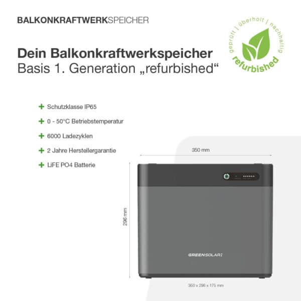 Balkonkraftwerkspeicher Basis 1. Generation "refurbished" – Bild 4