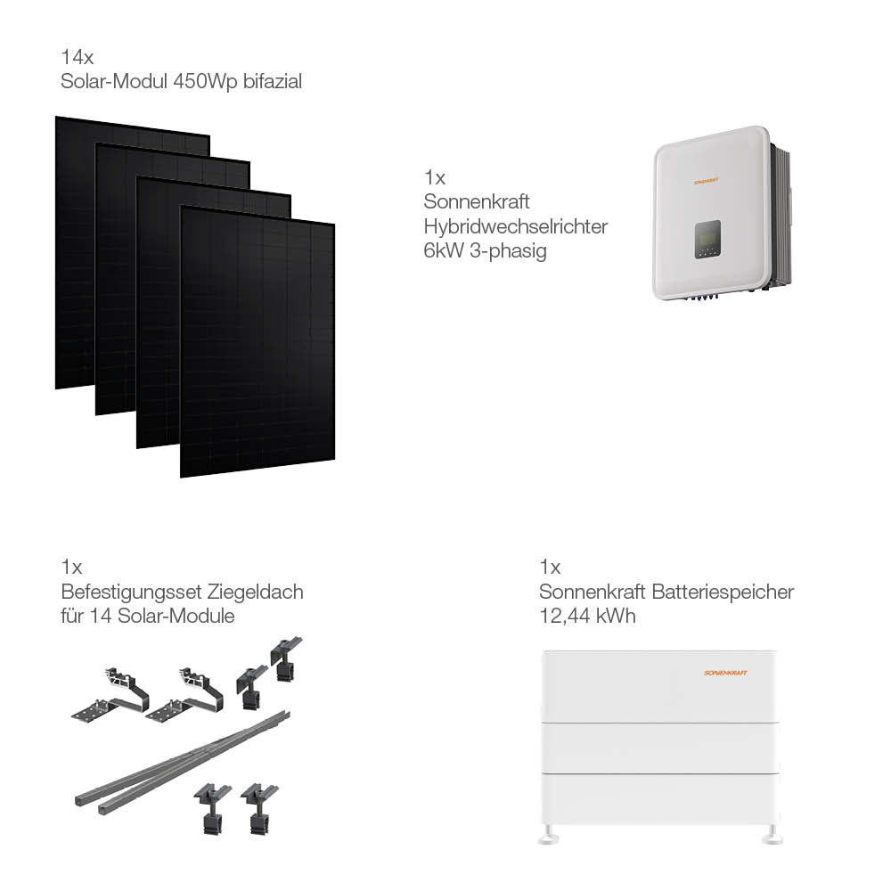 21111 Solaranlage Ziegeldach 6kwp Mit Speicher 12,44kwh 10