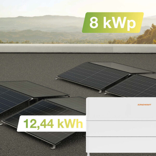 21222 Solaranlage Flachdach 8kwp Mit Speicher 12,44kwh