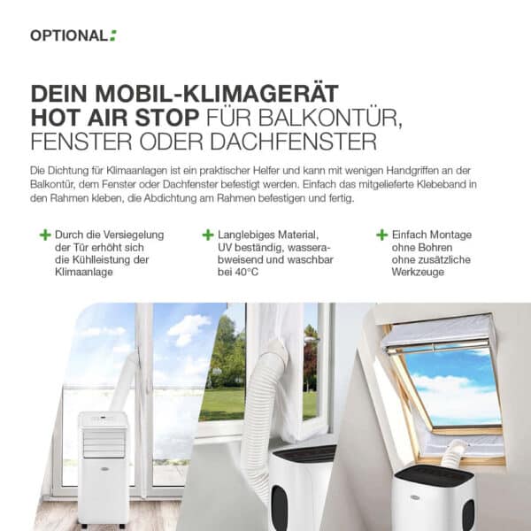 Mobil-Klimagerät 14.000 BTU mit Wifi (Räume bis 50m²) – Bild 6