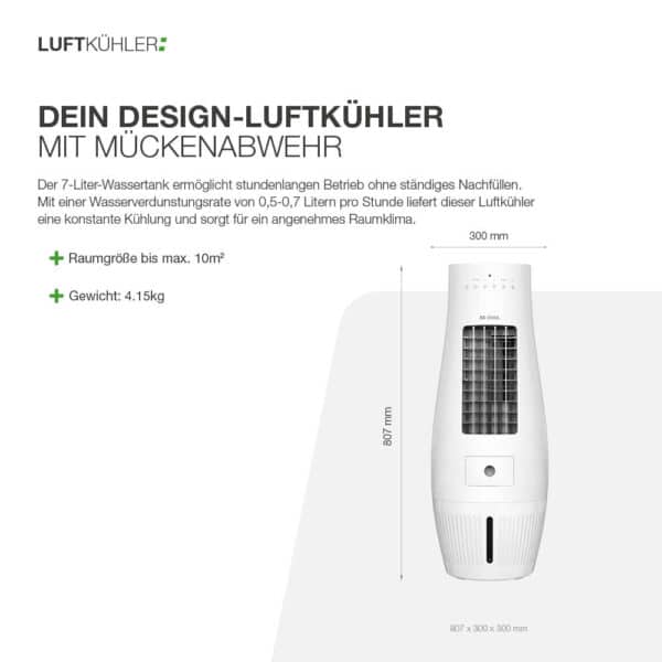 Design-Luftkühler mit Mückenabwehr – Bild 5