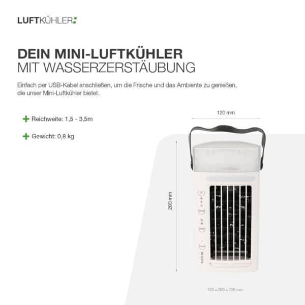 Mini-Luftkühler mit Wasserzerstäubung – Bild 5