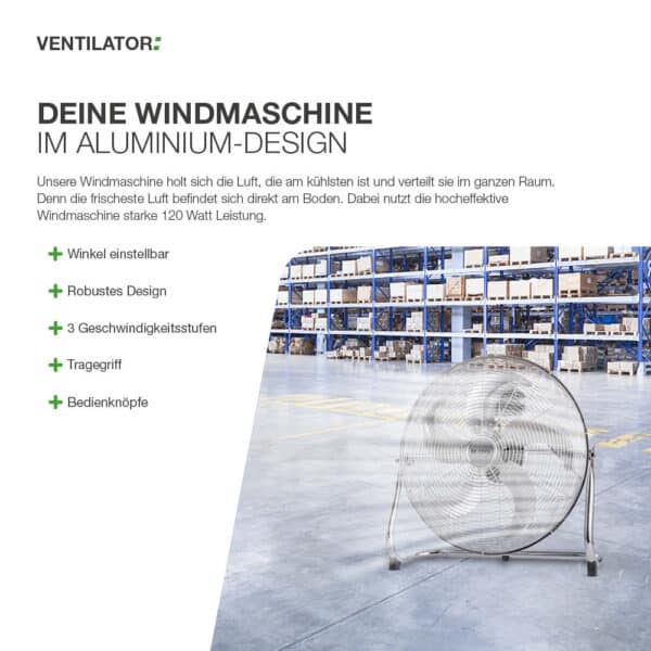 Windmaschine im Aluminium-Design – Bild 3