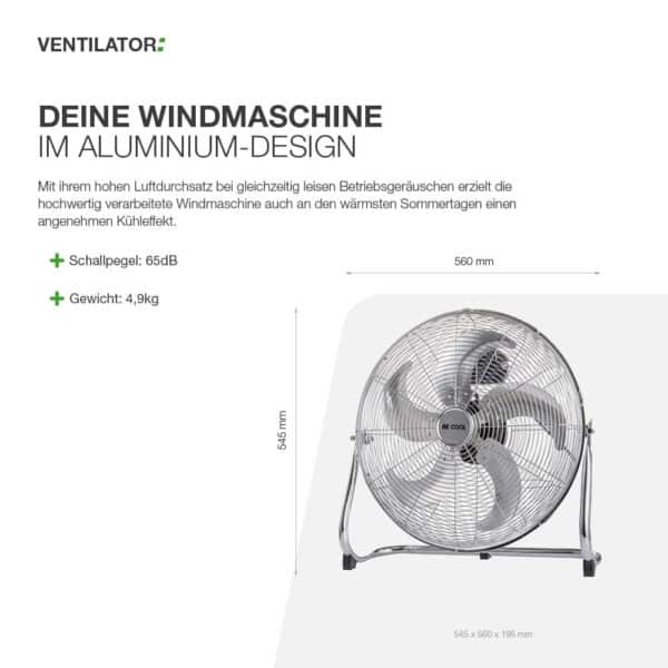 Windmaschine im Aluminium-Design – Bild 6