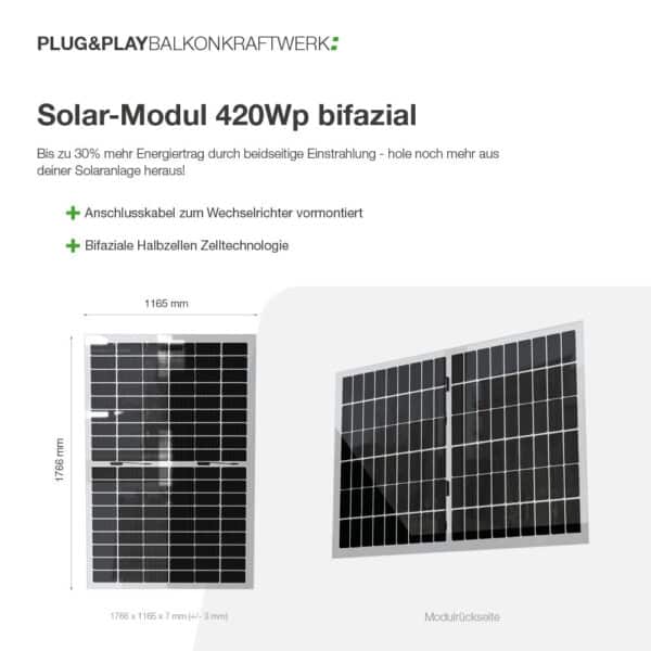 Solar-Modul 420Wp bifazial rahmenlos – Bild 4