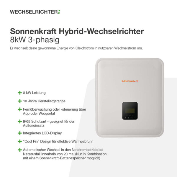 10156 Sonnenkraft Hybridwechselrichter 8kw Inkl Notstromfunktion 02