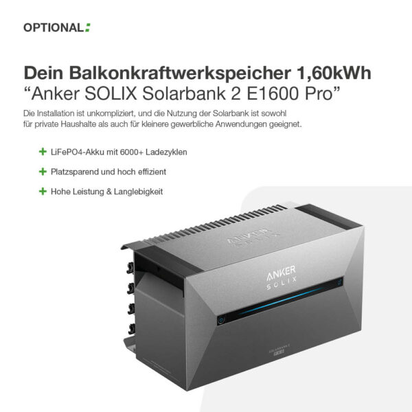 13102 Balkonkraftwerkspeicher Erweiterung 1,60kwh “anker Solix Bp1600 Expansion Battery” 05