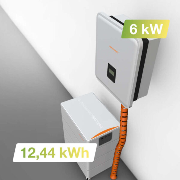 13113 Sonnenkraft Hybridwechselrichter 6kwp Mit Speicher 12,44kwh Inkl. Backup Schaltung 01