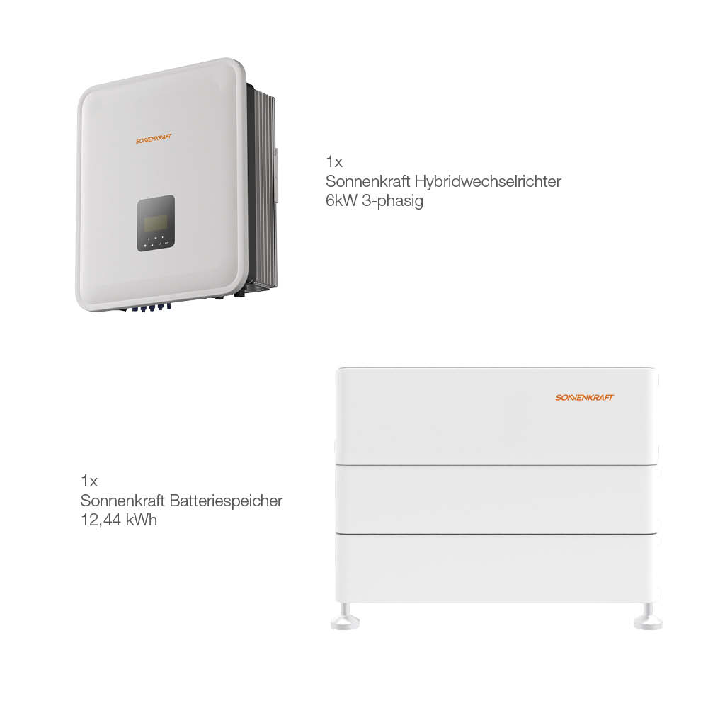 13113 Sonnenkraft Hybridwechselrichter 6kwp Mit Speicher 12,44kwh Inkl. Backup Schaltung 05