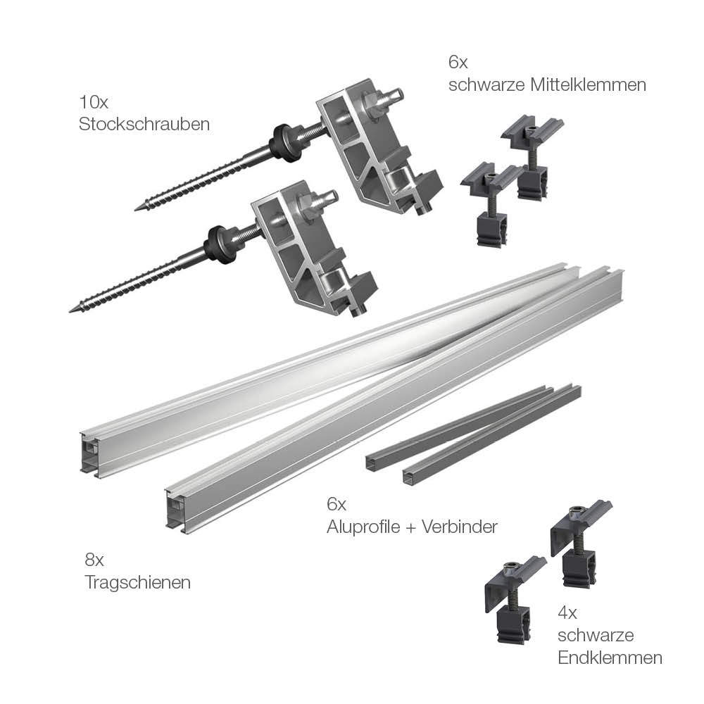 25096 – Universaldachbefestigung Grundset & Erweiterung Für 4 Module 02