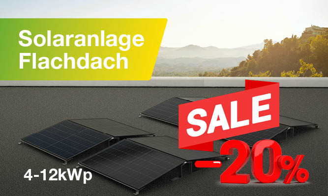 Solaranlage Flachdach